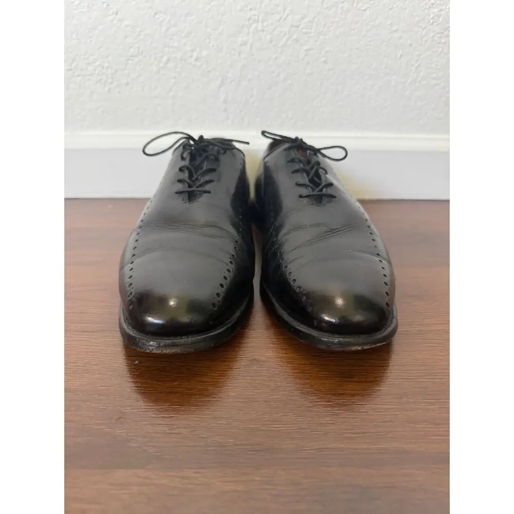 Allen Edmonds Hastings Black Leather Oxford Sz 10.5 Formal Classic